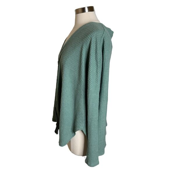 Urban Outfitters Out From Under Jojo Button Front‎ Waffle Knit Top Women’s Small - Picture 3 of 9